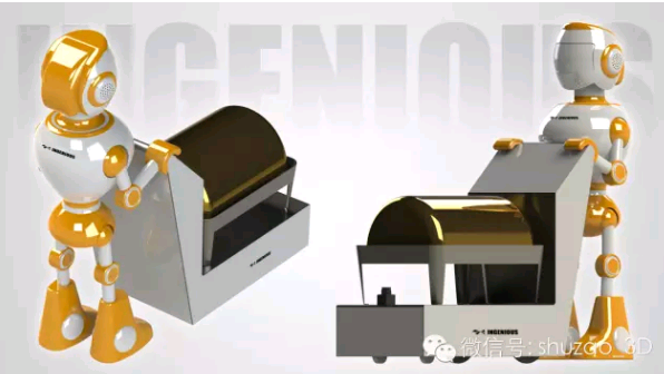 上海888集团3D打印机打印送餐机器人